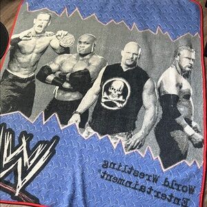 WWE Blue and Gray Blanket